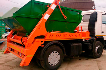 Пример машины, для вывоза строительного мусора в контейнерах